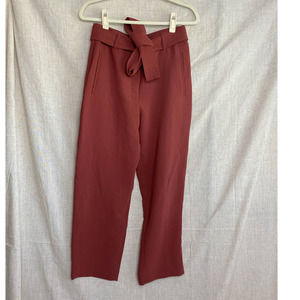 Wilfred Aritzia Tie Front Pants Warm Sienna Red Size 10